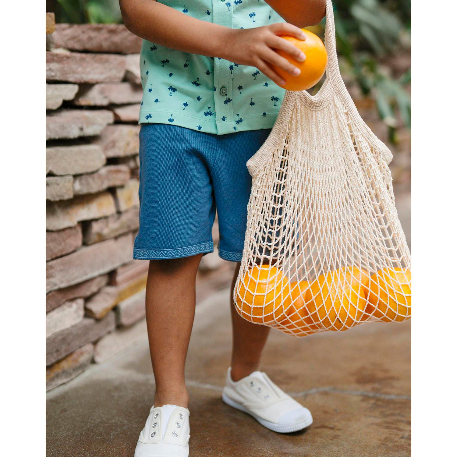 Little Boys Hope and Henry Organic French Terry Pull-On Short