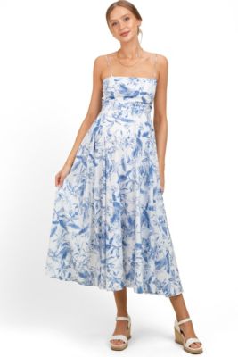 Pinkblush Maternity Light Pink Linen A-Line Flared Midi Dress - Macy's