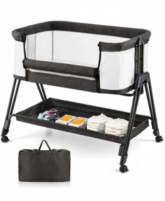 Portable Bedside Bassinet with 7 Adjustable Heights
