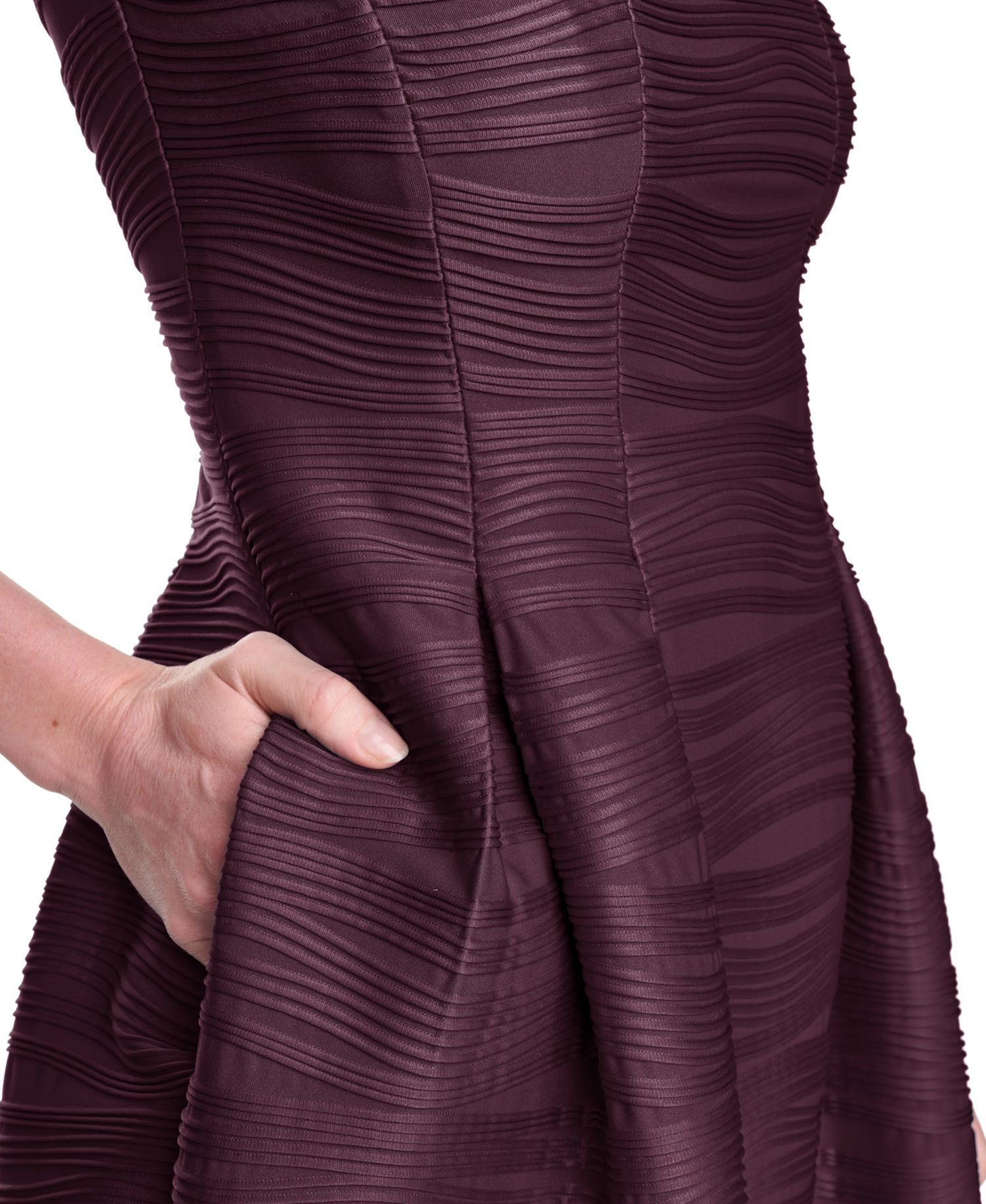 Petite Boat Neck Cap-Sleeve Dress