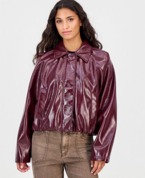 Женские куртки Madden Girl Juniors' Faux-Leather Jacket