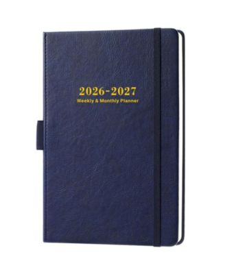 2026 Planner Weekly Monthly Daily Leather Hardcover