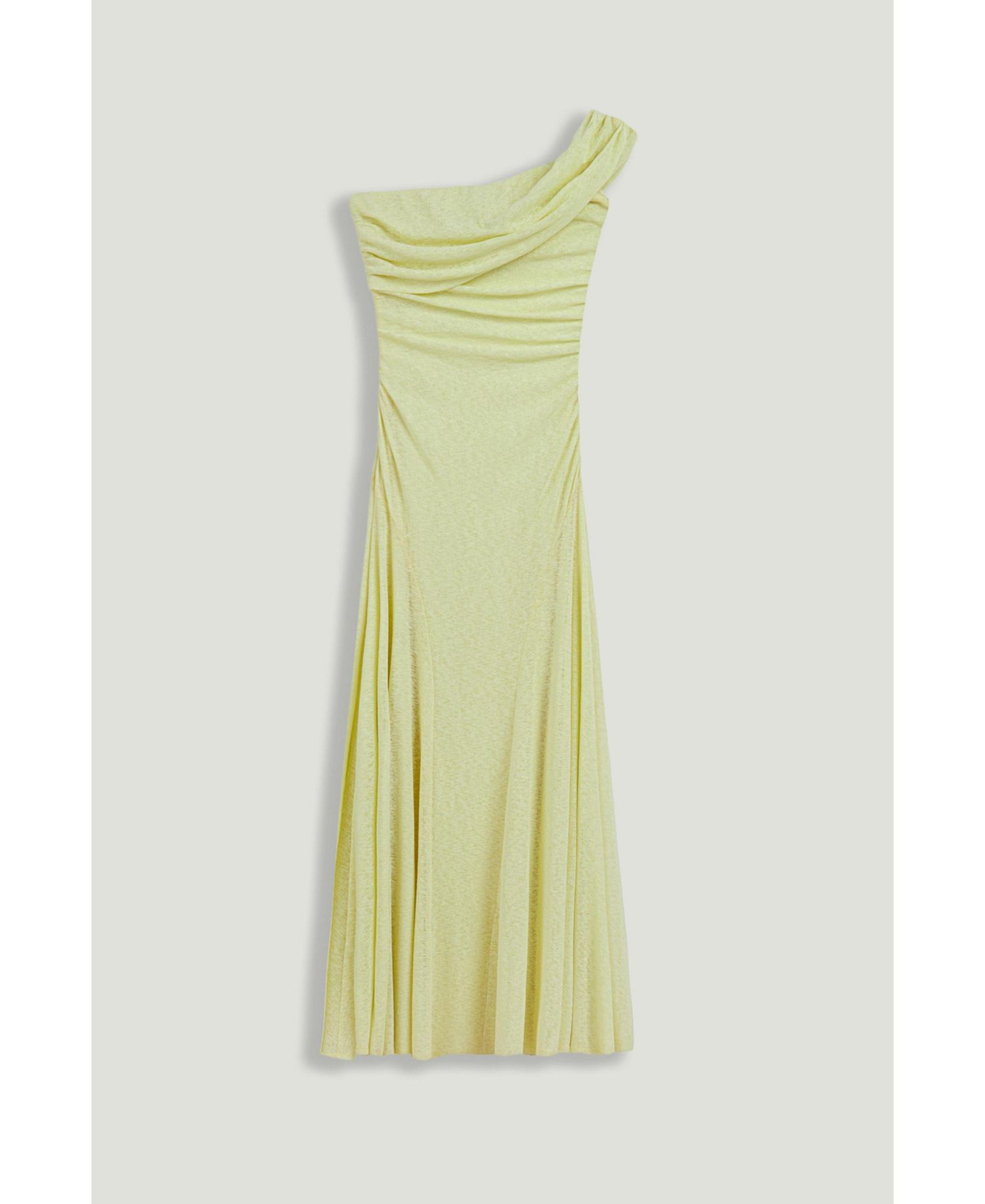 Women's Asymmetric Off Shoulder Ruched Maxi Dress