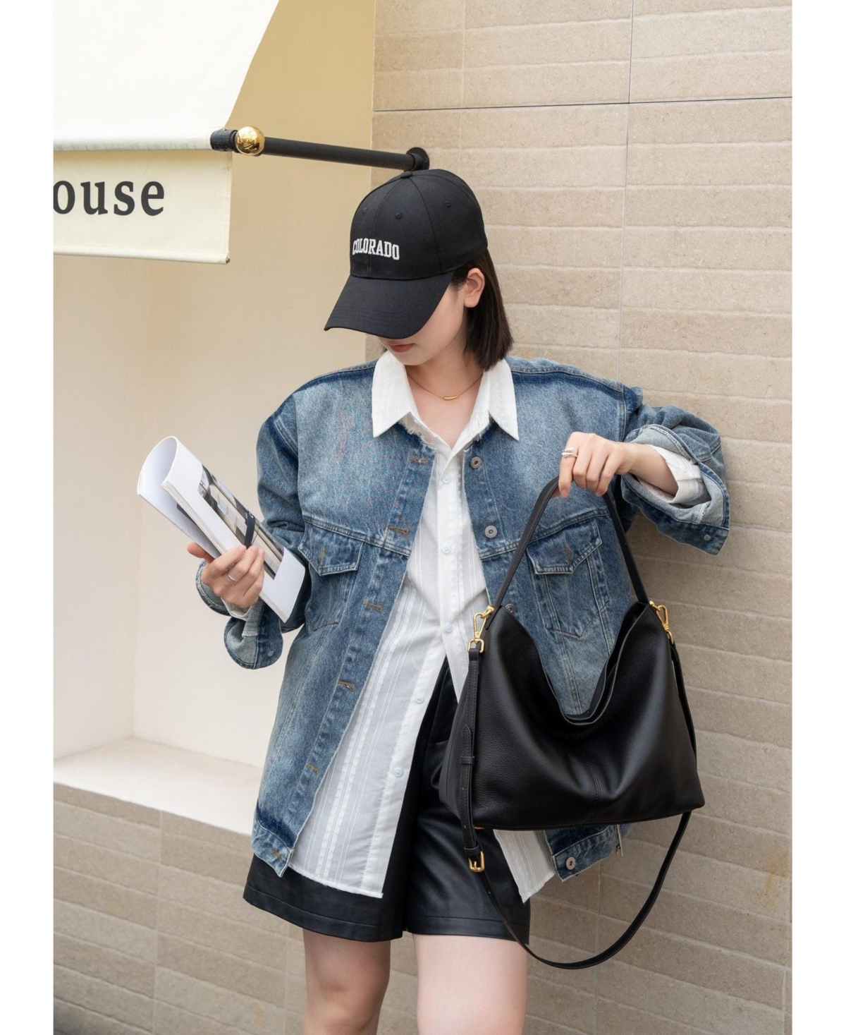 Susu Mara Soft Pebbled Leather Slouchy Hobo Shoulder Bag with Crossbody Strap Casual Everyday Tote Purse