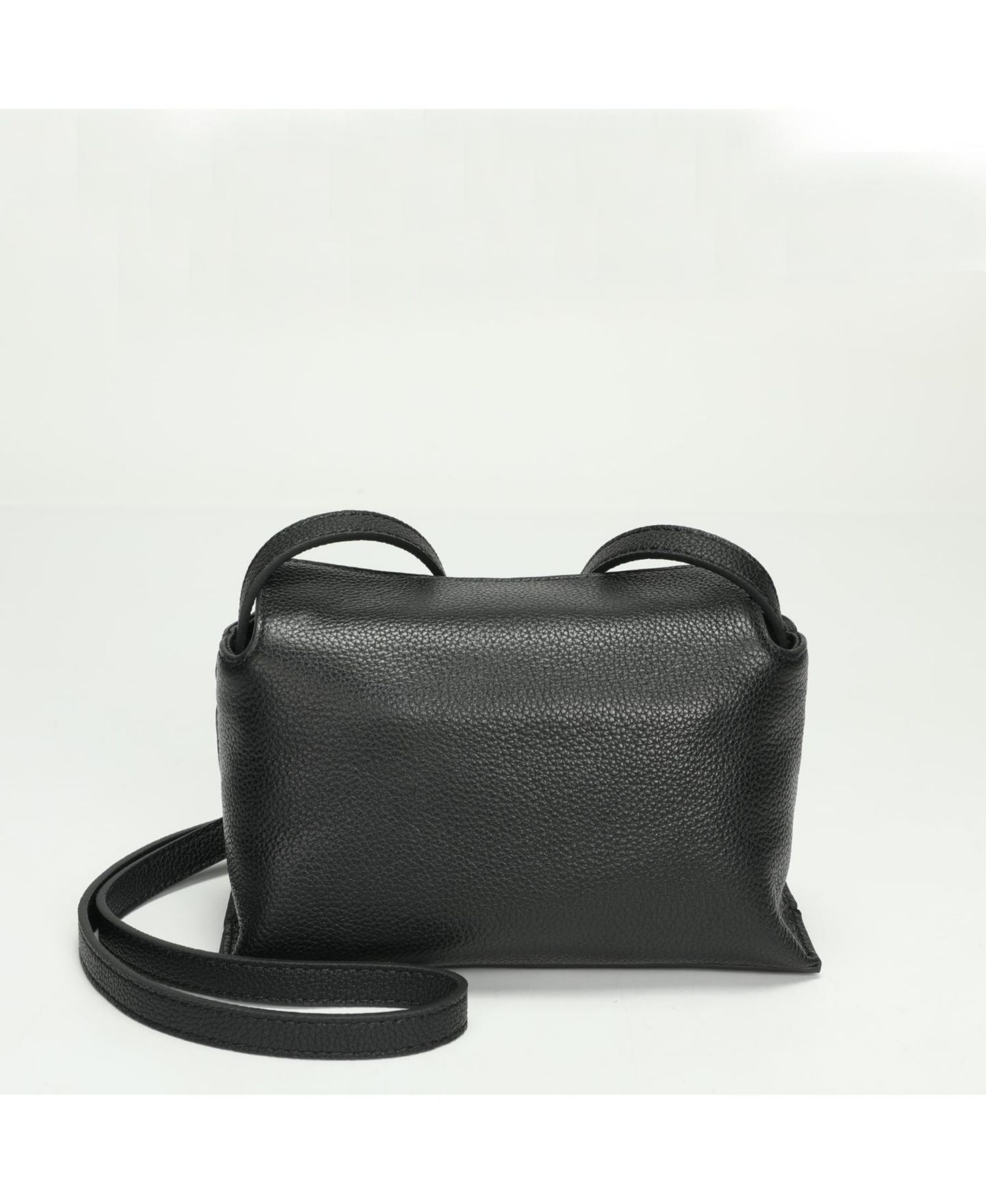 Женская сумка SUSU Ivy Small Pebbled Leather Crossbody Bag Minimalist Shoulder Bag Lightweight Everyday Purse, цвет: Чёрный — фото 6