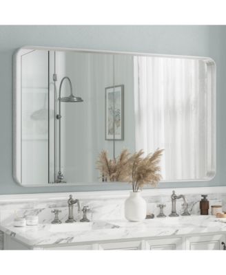 60" x 36" High-Strength Tempered Glass and Aluminum Alloy Framed Wall Decor Bathroom Vanity Mirror