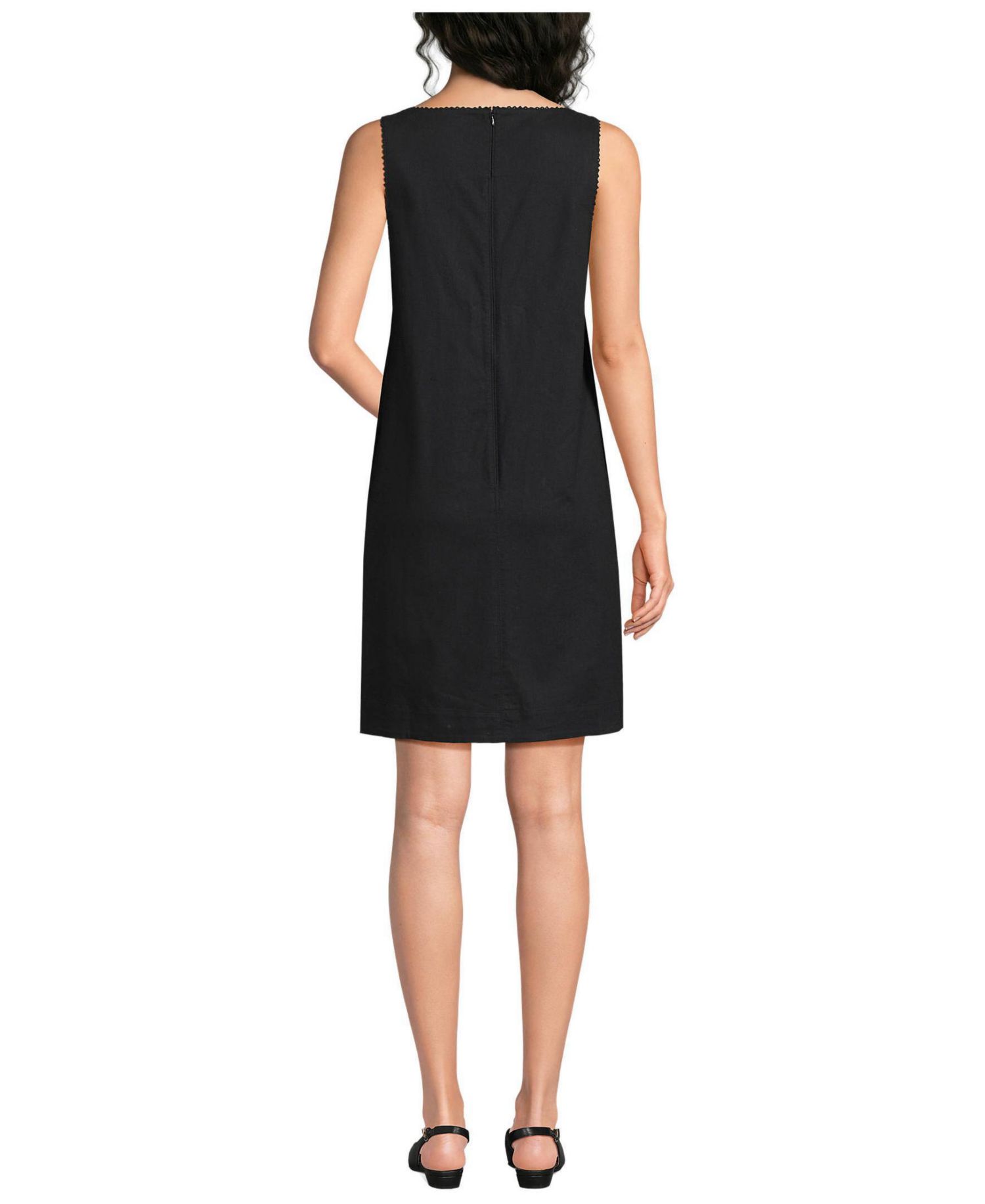 Women's Linen Shift Above the Knee Dress