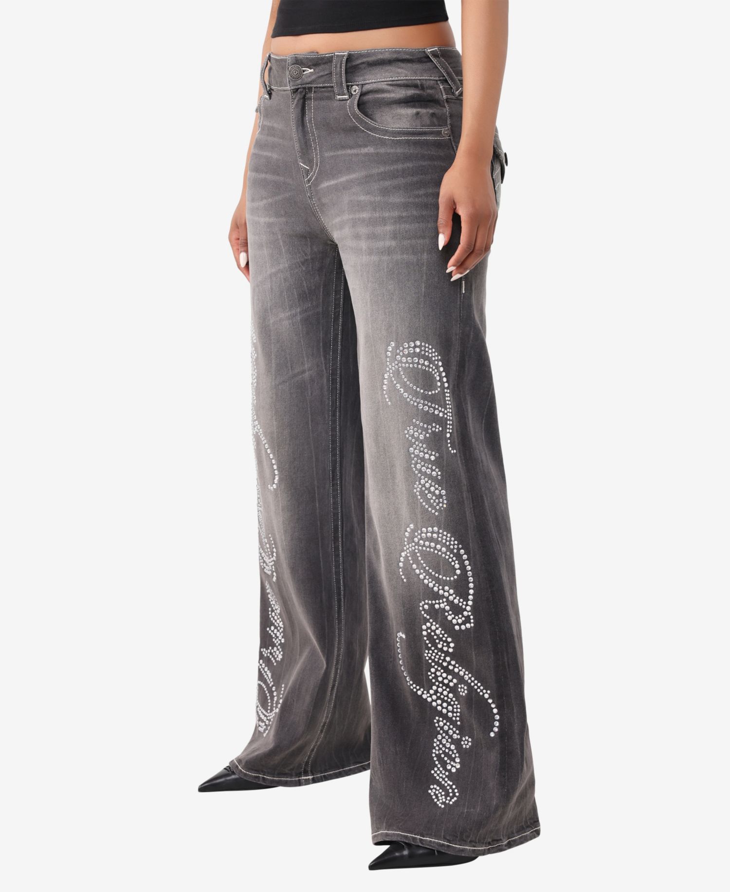 Women's Bobbi Mid-Rise Baggy Flap Jeans