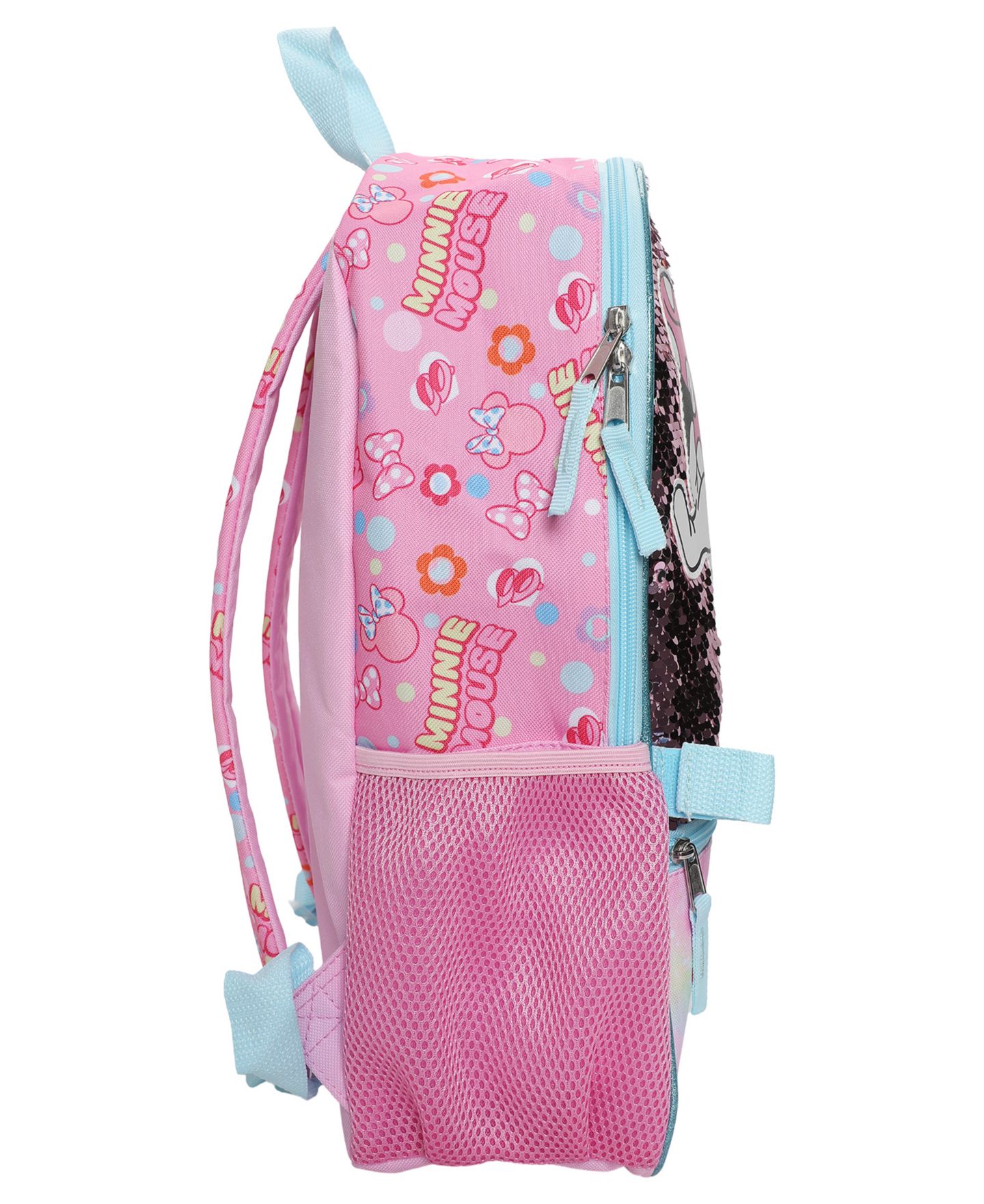 Детские сумки Minnie Mouse Backpack, Lunch Bag, Pencil Case, Key Chain and Carabiner, 5-Piece Set, цвет: Розовый — фото 4