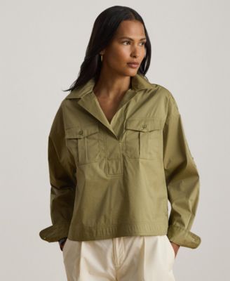 Women's Long-Sleeve Cropped Shirt