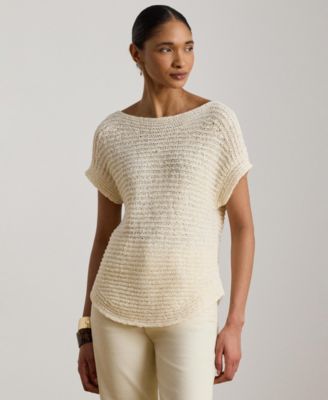 Women's Boat Neck Dropped Shoulder Sweater
