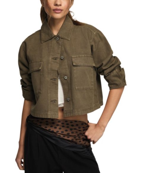 Женские куртки Lucky Brand Collared Denim Utility Jacket