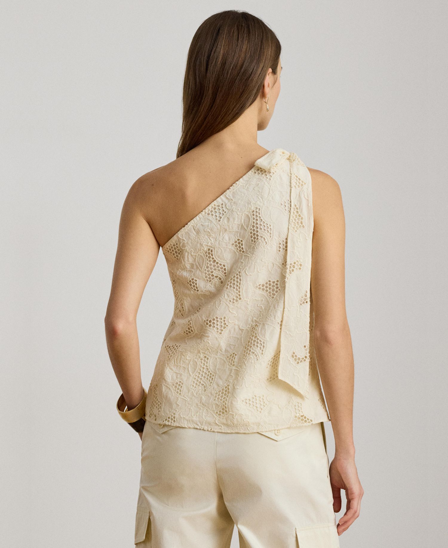 Women's One-Shoulder Tie Detail Blouse