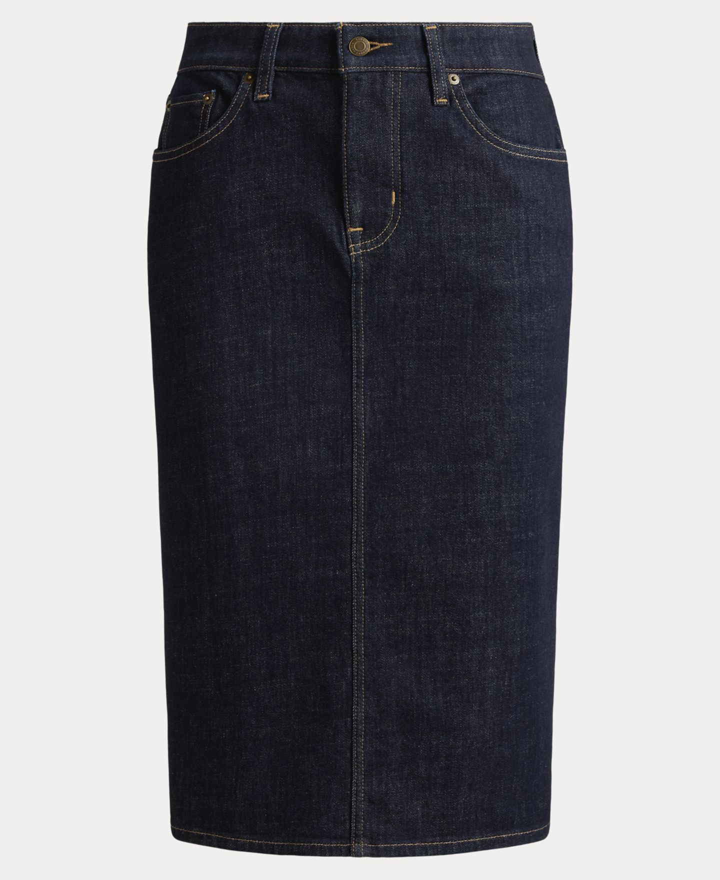 Женская юбка Lauren Ralph Lauren Denim Pencil, цвет: Варёный — фото 7