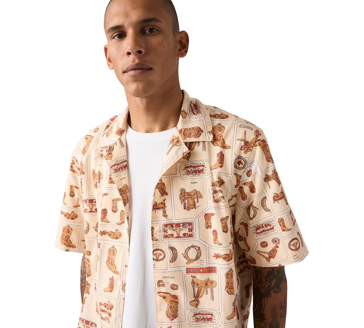Levi's Premium Men's Short-Sleeve Camp Collar Shirt