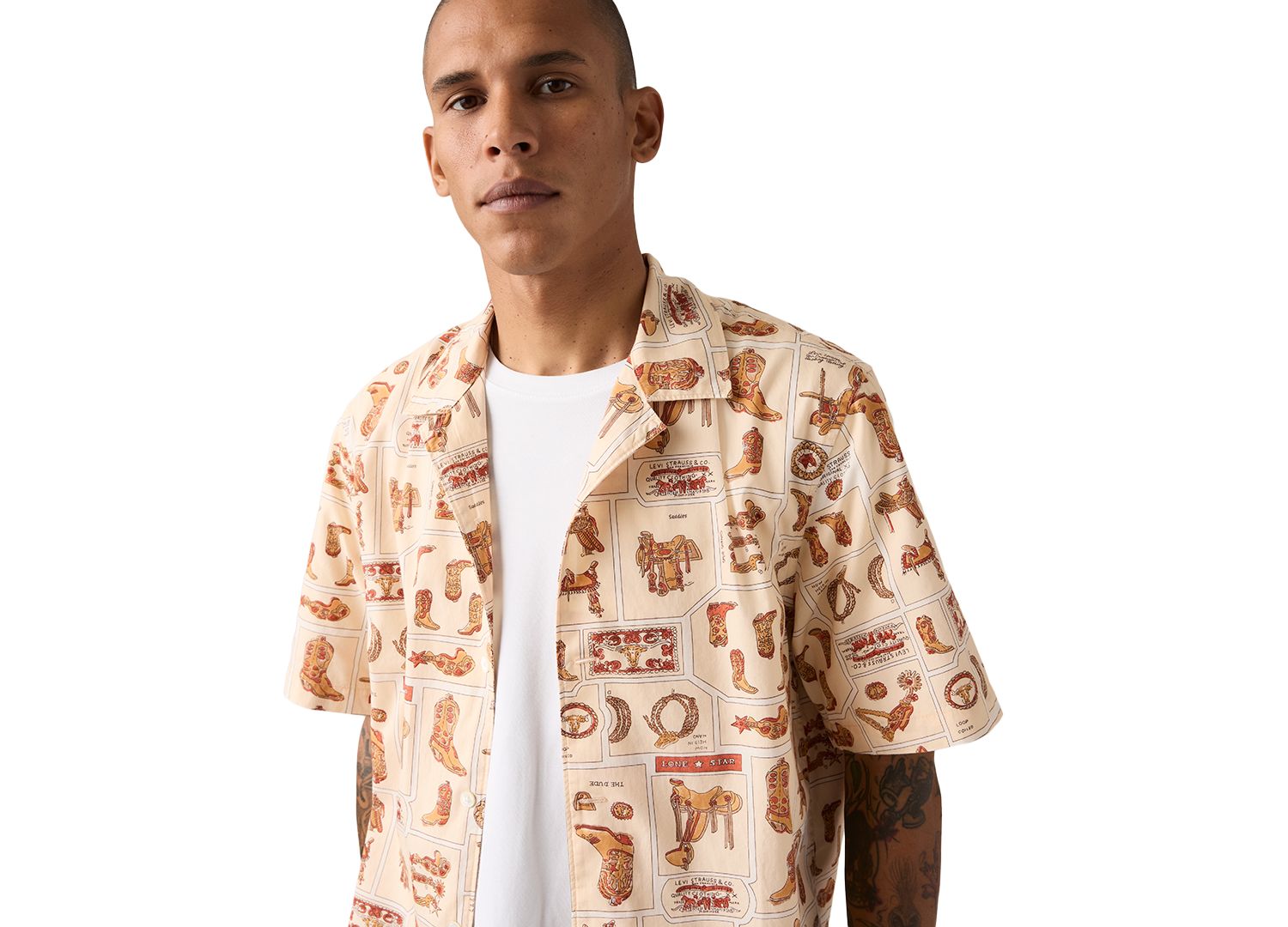 Premium Men's Short-Sleeve Camp Collar Shirt