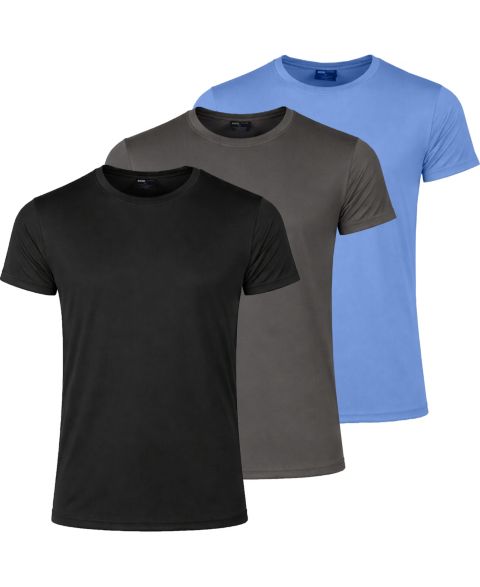 Мужские футболки Galaxy By Harvic Short-Sleeve, 3-Pack, цвет: Чёрный / Серый
