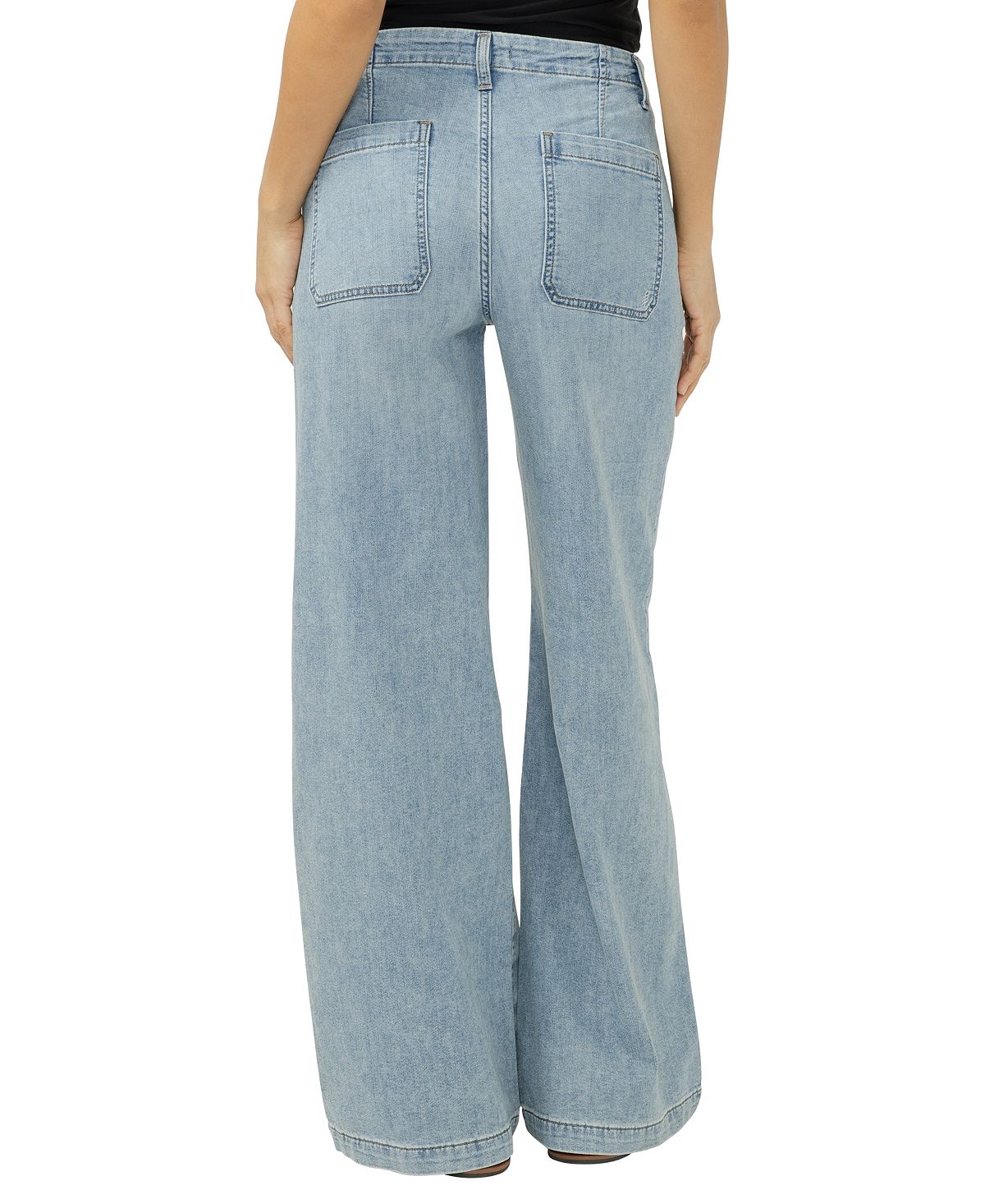 Silver Jeans Co. Women's Wide-Leg Knit Flex Jeans view 6 — MAYCSS fashion products