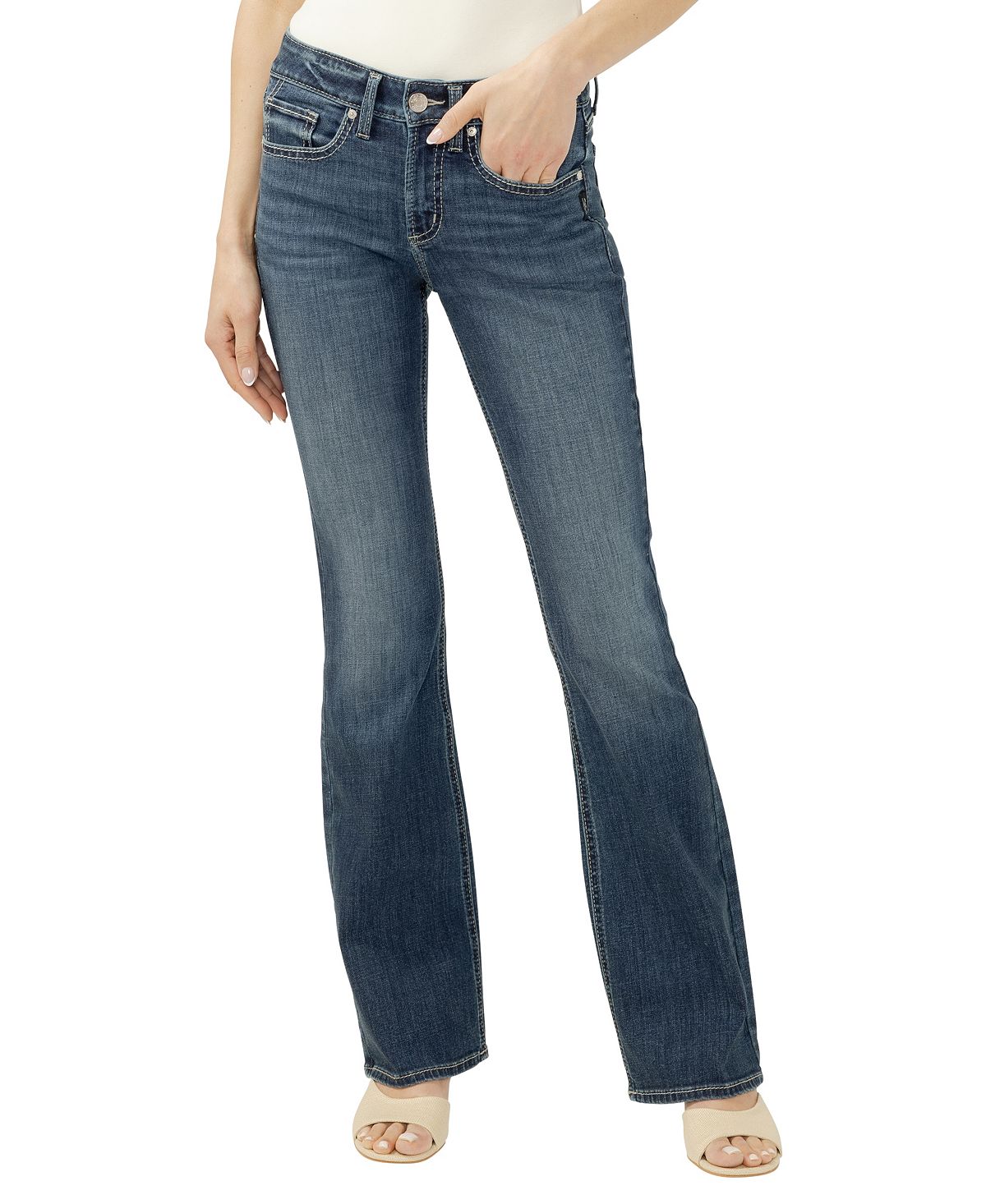 Silver Jeans Co. Women's Suki Mid-Rise Bootcut Luxe Stretch Jeans view 1 — MAYCSS fashion products