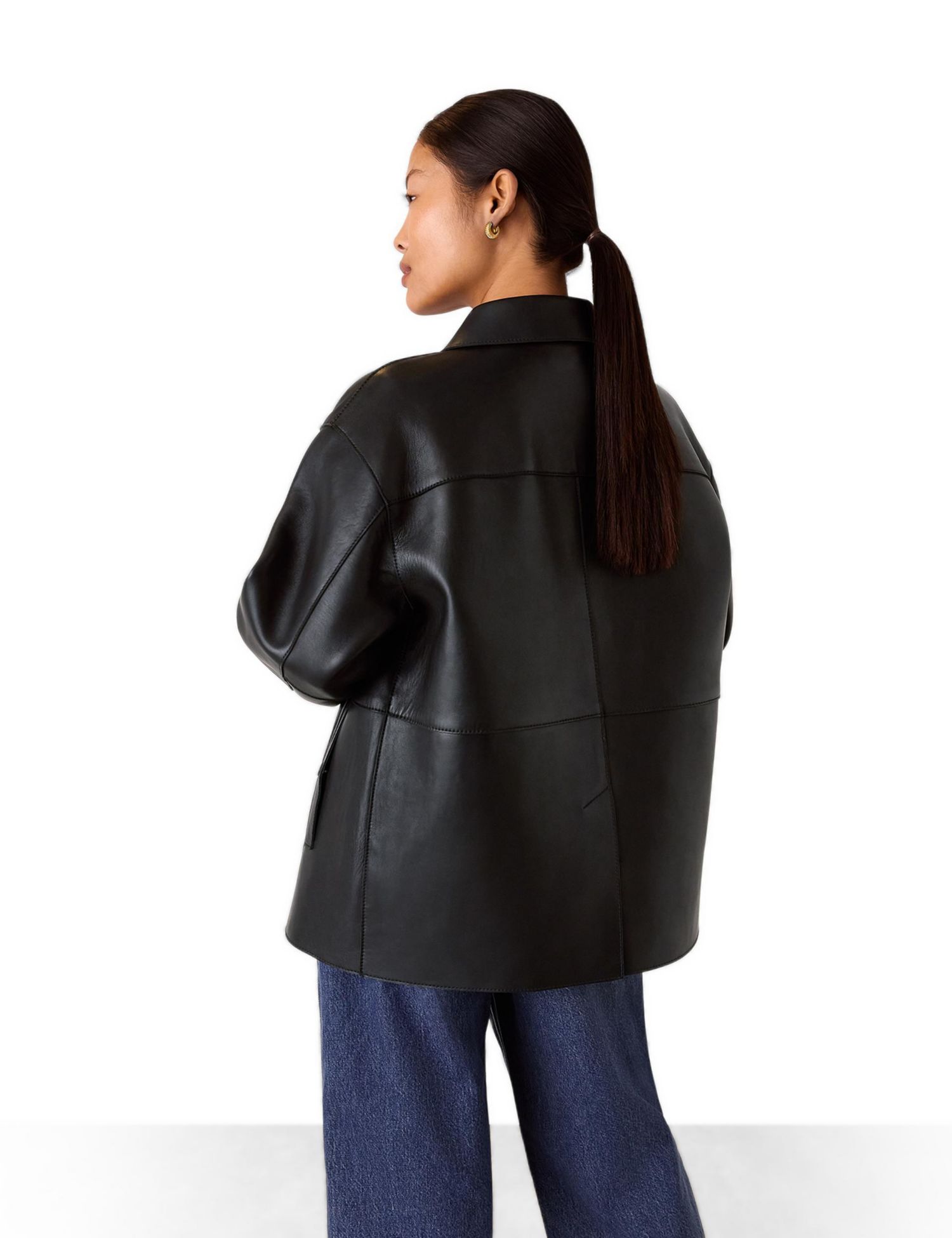 Women's Clean Bonded Leather Jacket