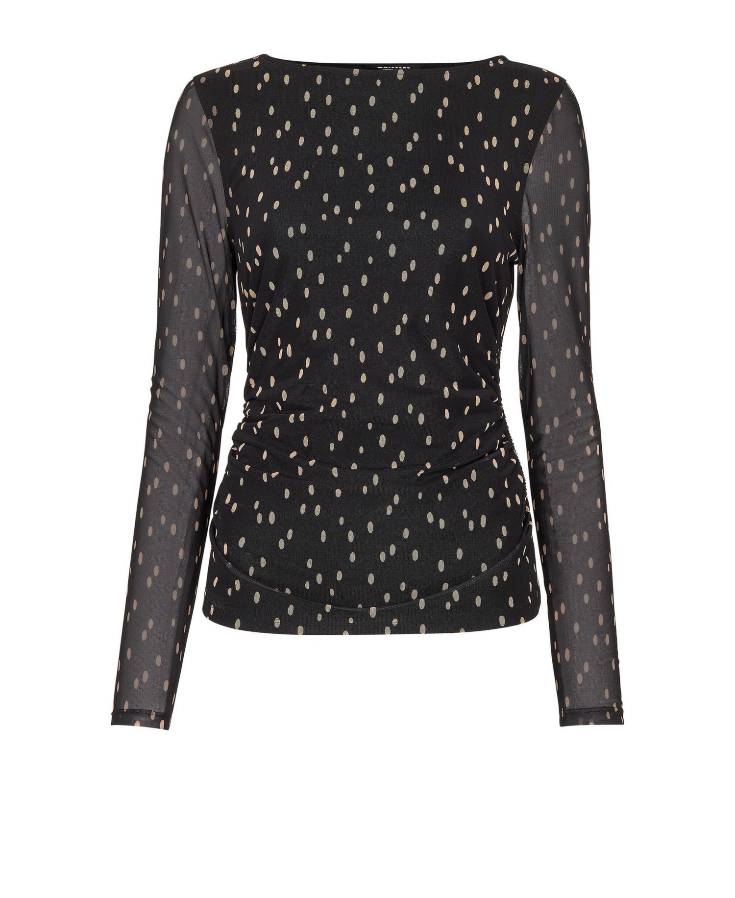 Women's Spot Print Mesh Jersey Top