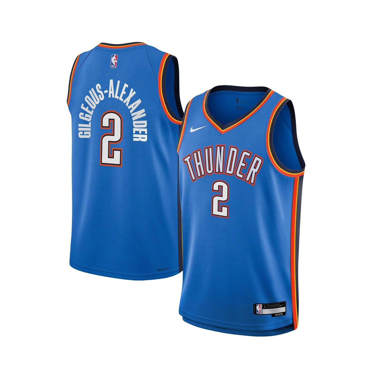 Детское джерси Nike Shai Gilgeous-Alexander Oklahoma City Thunder Swingman Icon, Blue — фото 1