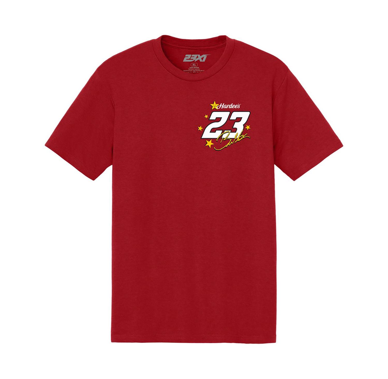 Мужская красная футболка Bubba Wallace 23 от Hardee's