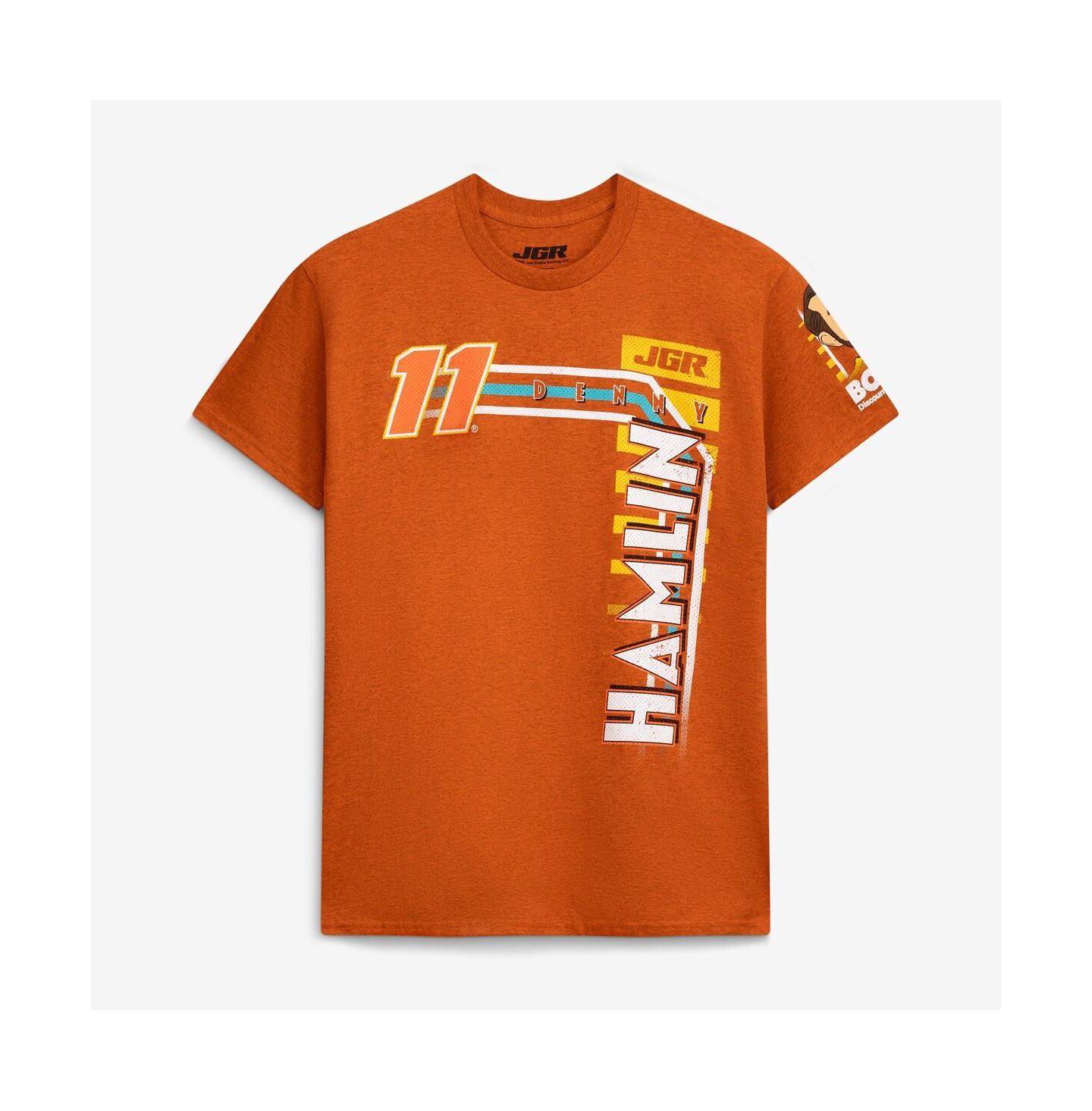Мужская футболка Joe Gibbs Racing Team Collection Orange Denny Hamlin 11 Bob's Discount Furniture — фото 2