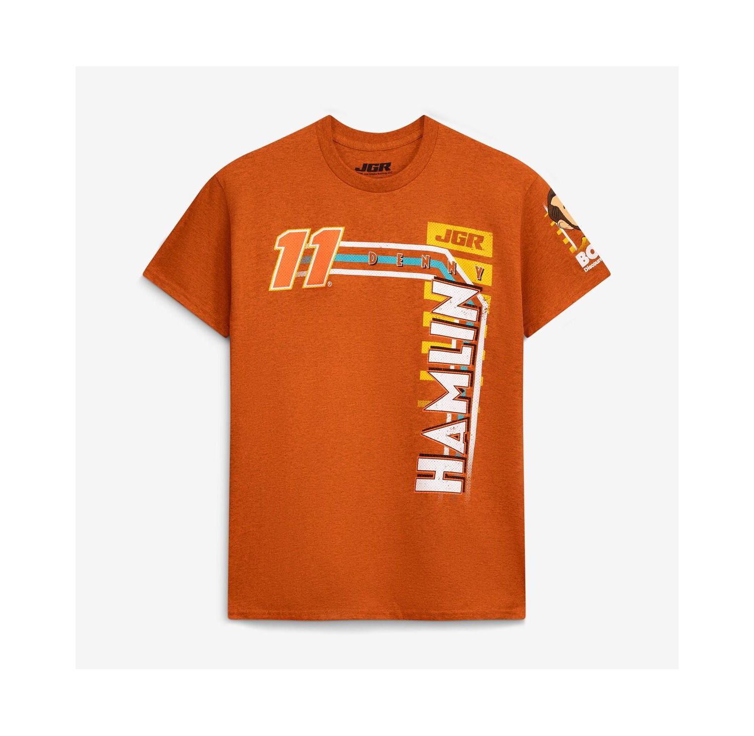 Men's Orange Denny Hamlin 11 Bob's Discount Furniture T-Shirt