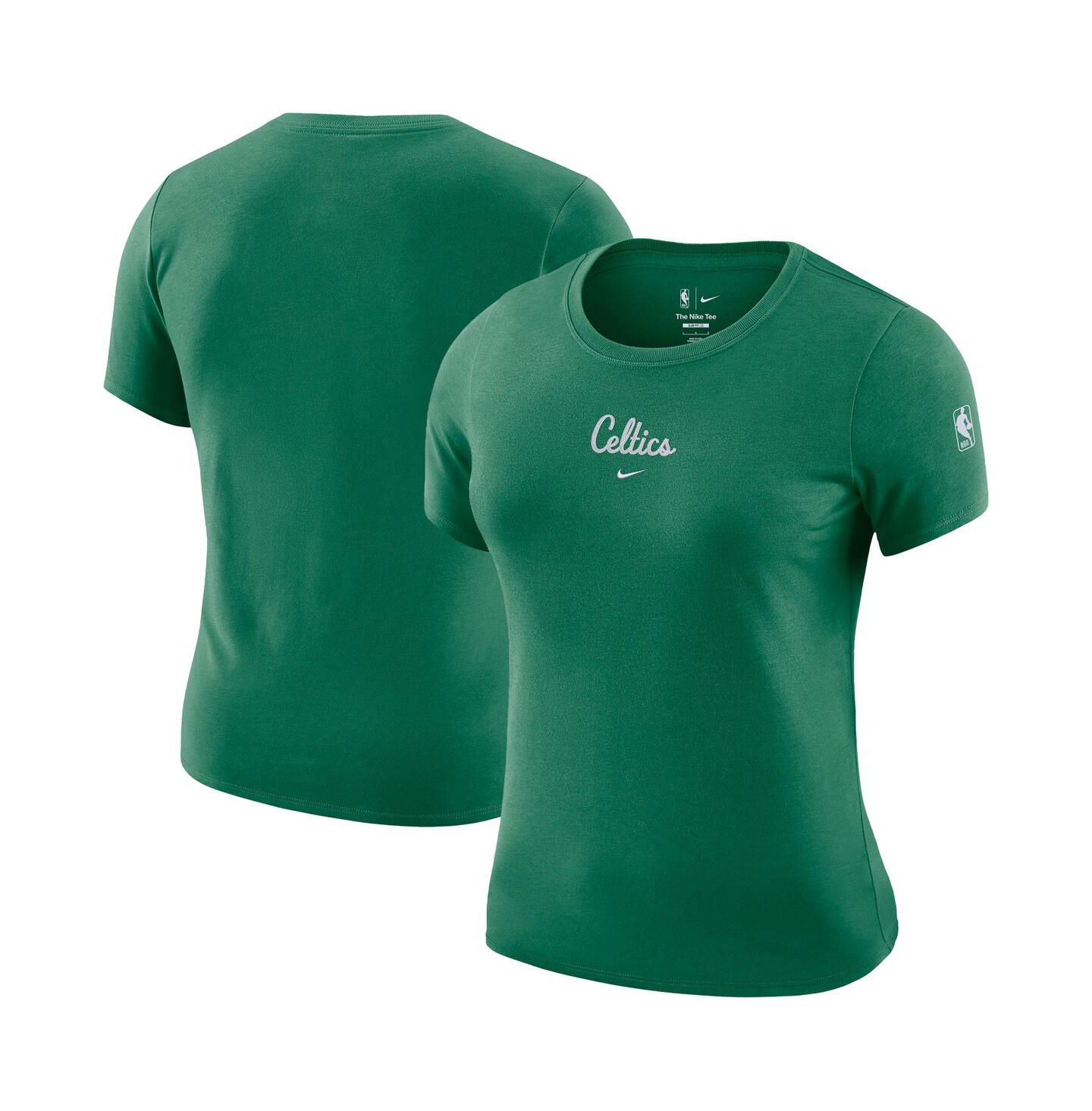 Женская футболка Nike Kelly Green Boston Celtics Courtside Modest Cropped Tri-Blend — фото 1