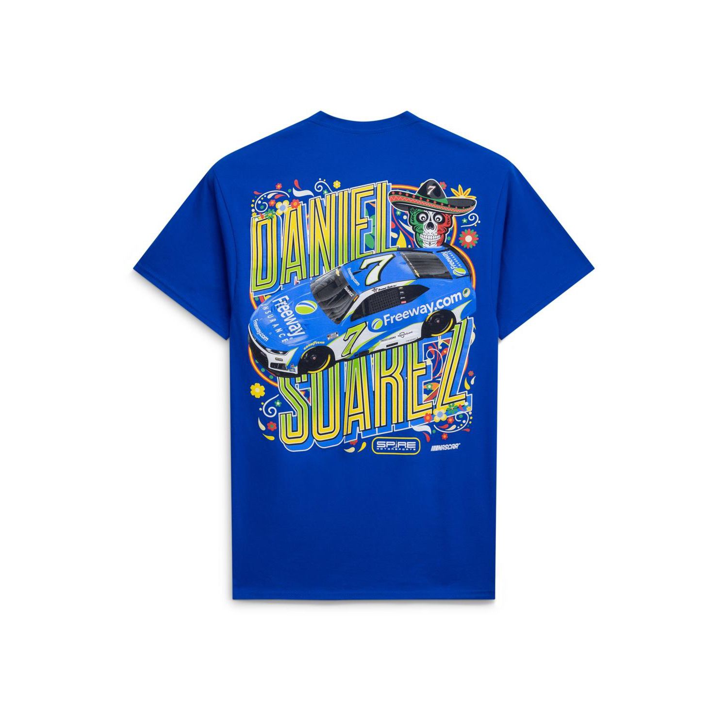 Men's Royal Daniel Suarez 7 Freeway Insurance T-Shirt