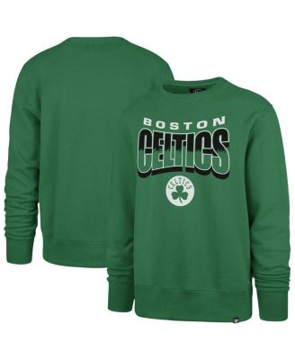 Men's and Women's Kelly Green Boston Celtics Brush By Headline Crewneck Sweatshirt