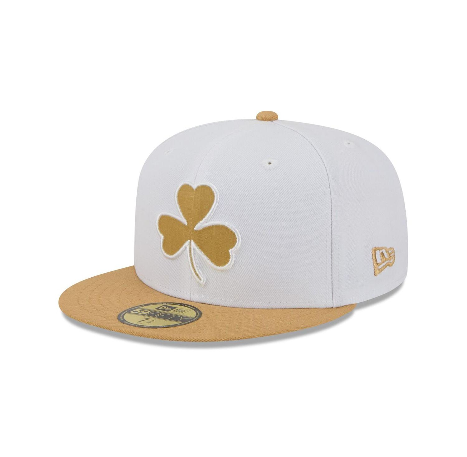Men's White/Gold Boston Celtics 2025/26 City Edition 59FIFTY Fitted Hat