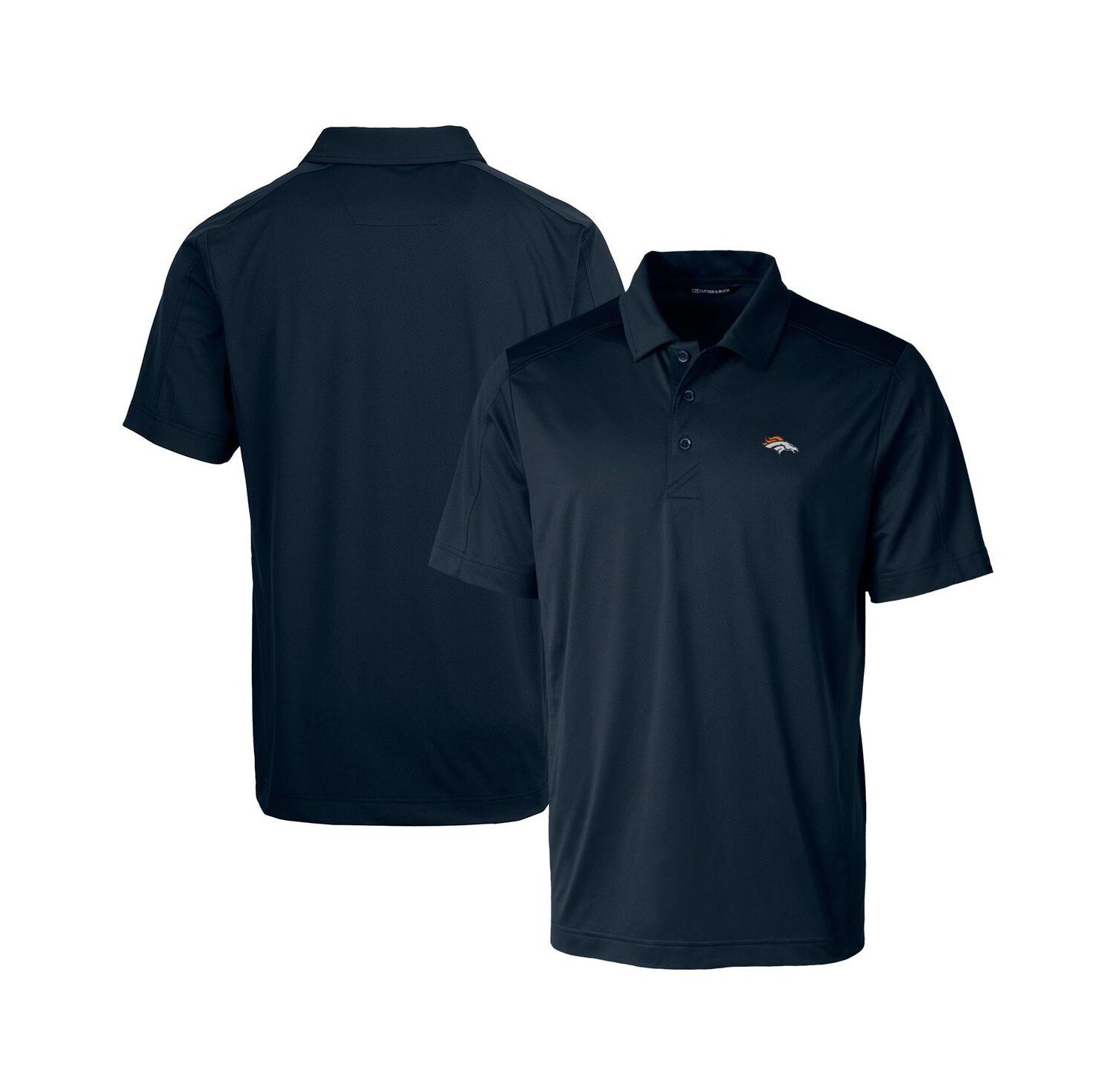 Men's Navy Denver Broncos Prospect Textured Stretch Polo Shirt
