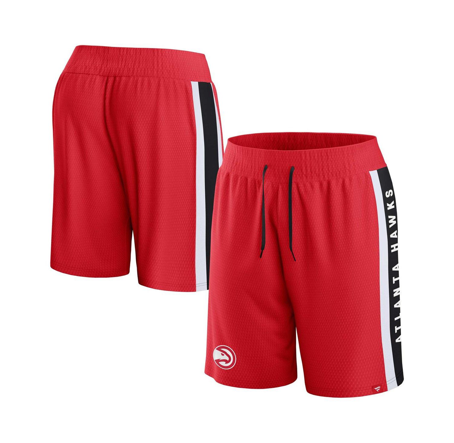 Men's Red Atlanta Hawks Referee Iconic Mesh Shorts