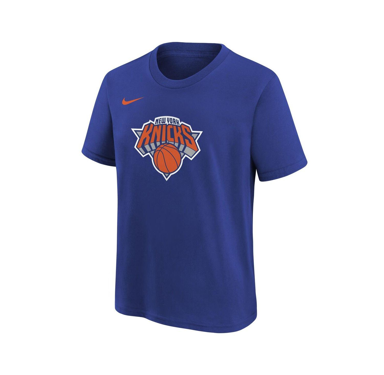 Big Boys and Girls Blue New York Knicks Team Essential Logo T-Shirt