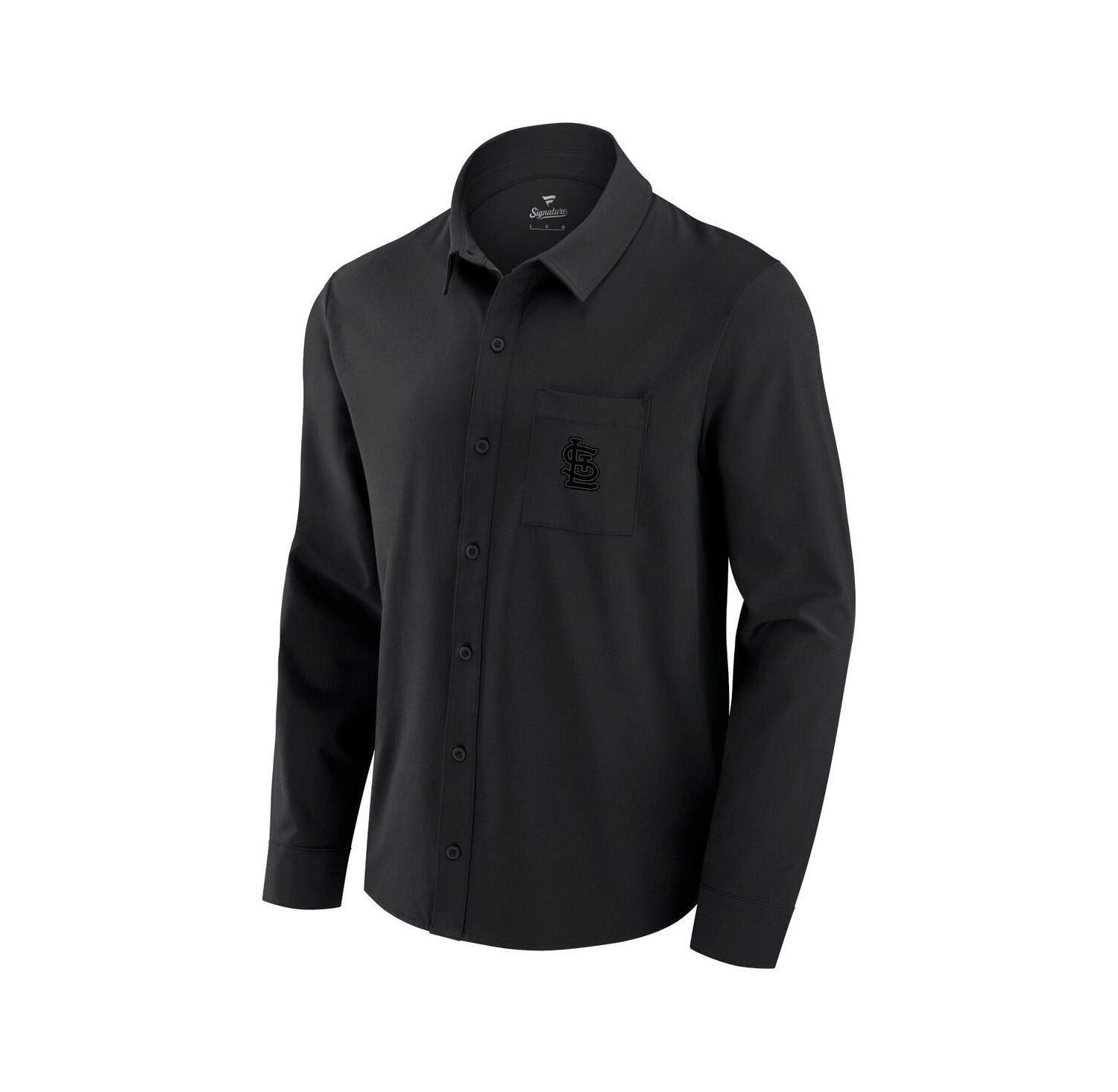 Men's Black St. Louis Cardinals Front Office Long Sleeve Button-Up Shirt
