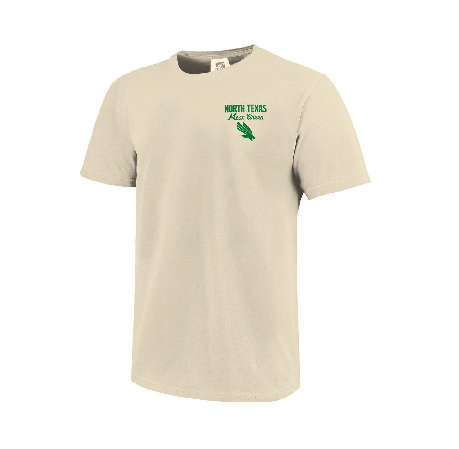 Men's Cream North Texas Mean Green Comfort Colors Mascot Overlay T-Shirt