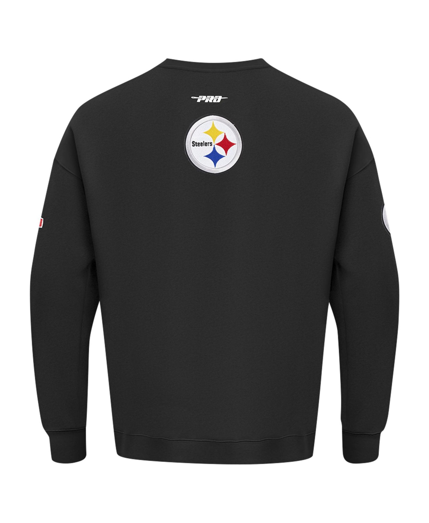 Men's Black Pittsburgh Steelers Turn It Up Drop Shoulder Pullover Sweatshirt
