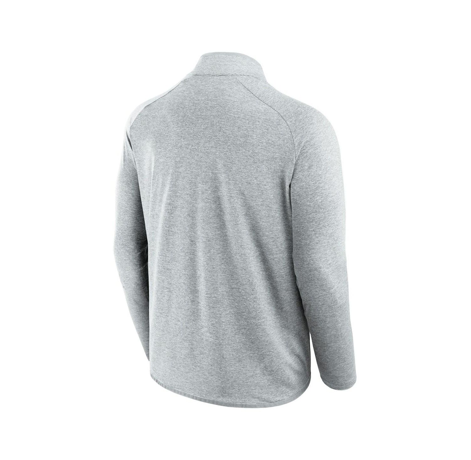 Men's Gray Arkansas Razorbacks Mock Neck Half-Zip Pullover Jacket