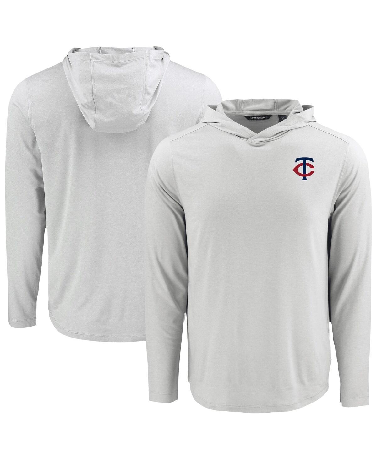 Cutter & Buck Men's Gray Minnesota Twins Coastline Epic Comfort Eco Hoodie Long Sleeve T-Shirt - Gray