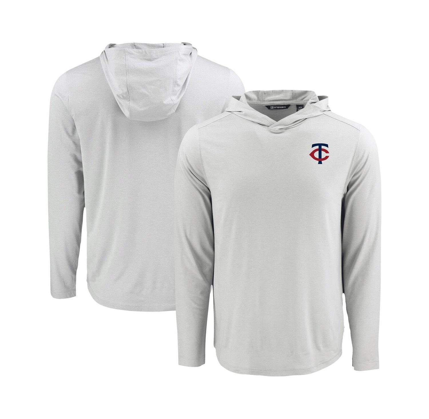 Men's Gray Minnesota Twins Coastline Epic Comfort Eco Hoodie Long Sleeve T-Shirt