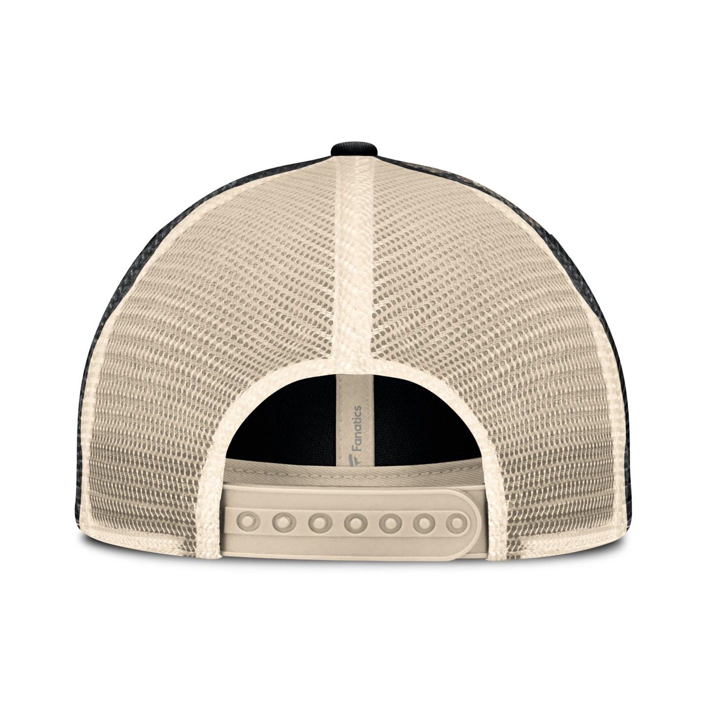 Мужская кепка Fanatics Black/Natural Pittsburgh Penguins Rival Trucker Adjustable Hat — фото 4