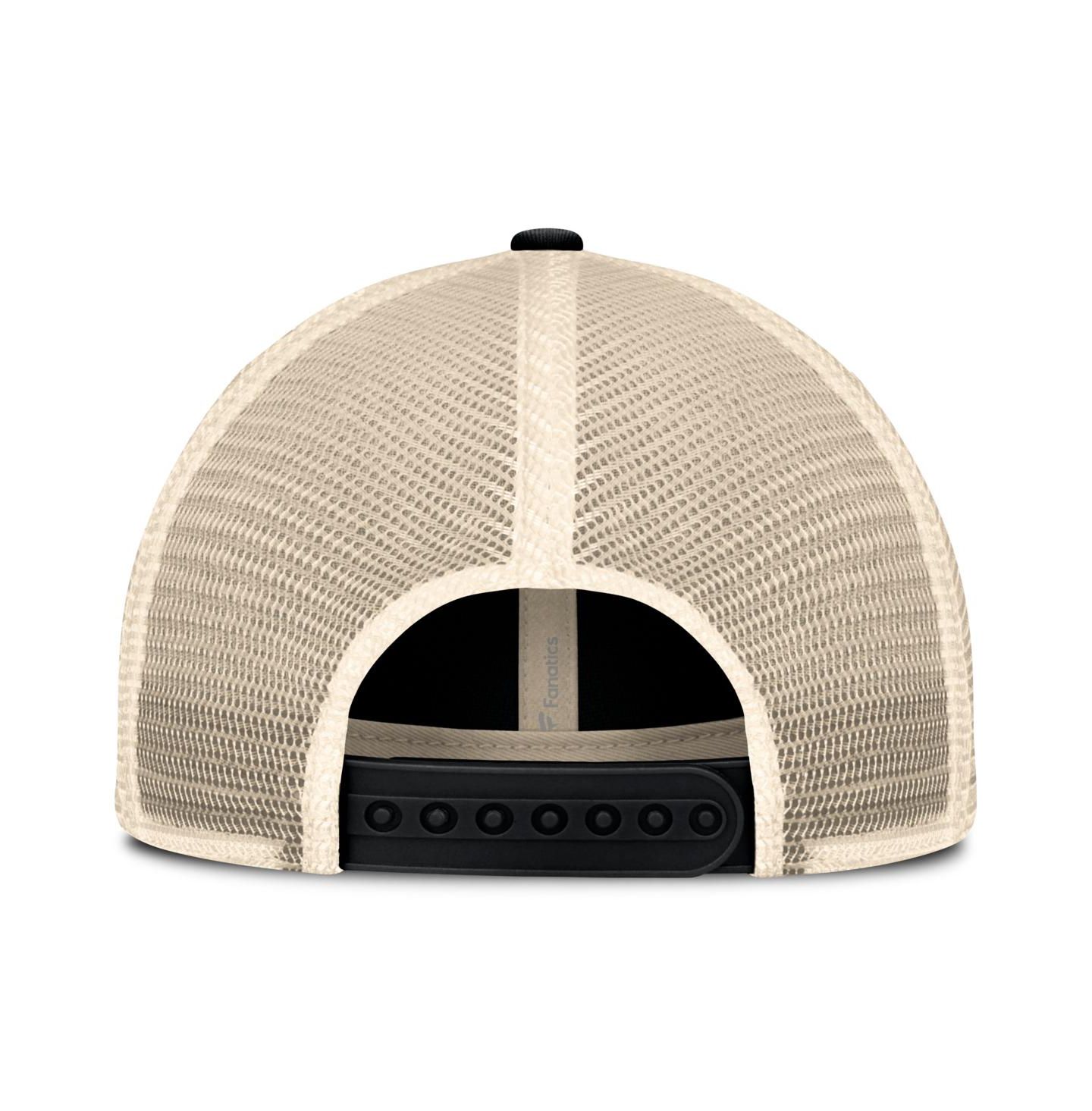 Мужская кепка Fanatics Black/Natural Vegas Golden Knights Rival Trucker Adjustable Hat — фото 4