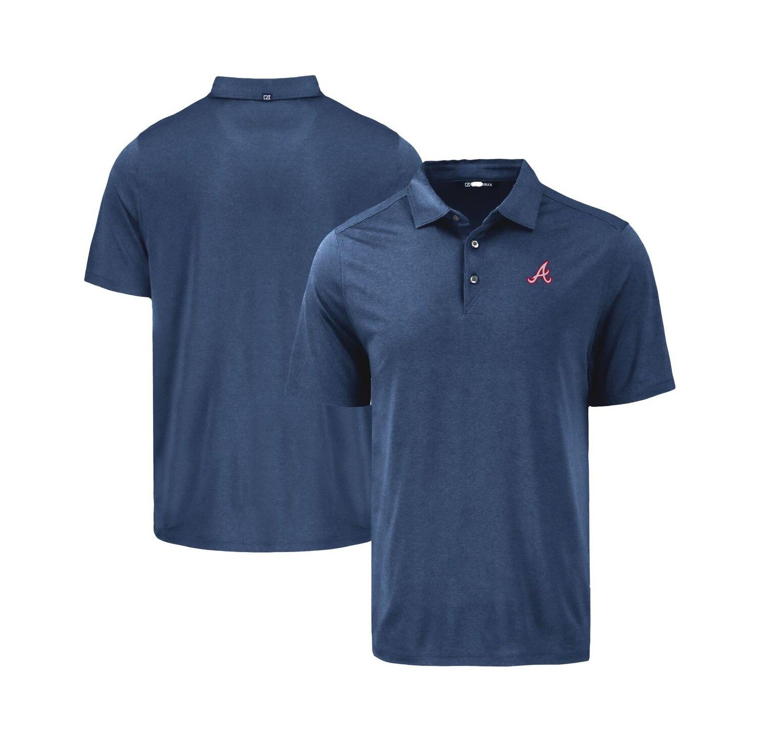 Men's Navy Atlanta Braves Coastline Epic Comfort Eco Polo Shirt