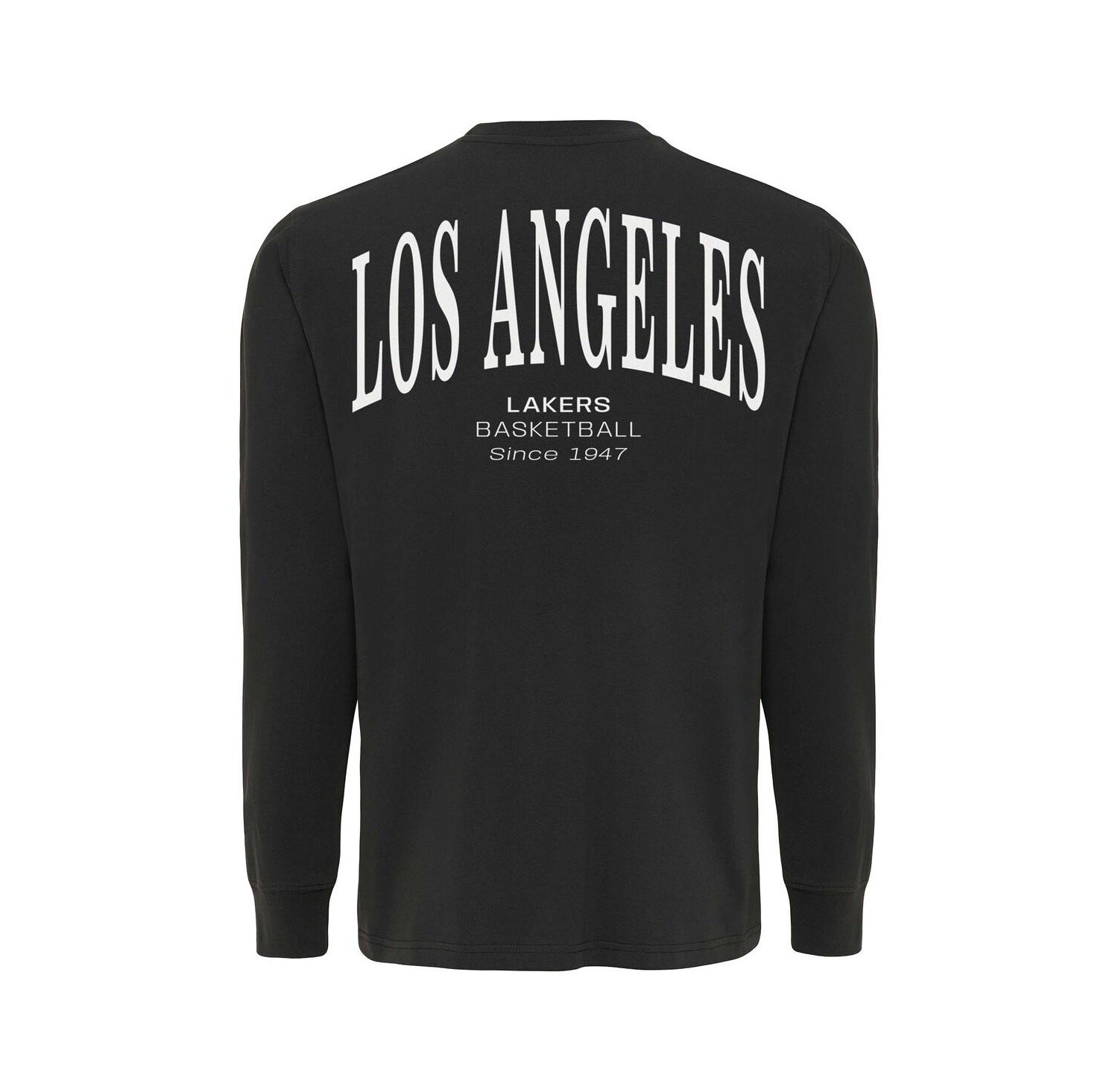 Men's and Women's Adult Anthracite Los Angeles Lakers Athletic Club Collection Sherwood Relaxed Fit Premium Long-Sleeve T-Shirt