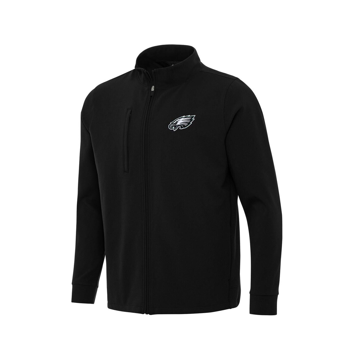 Мужская куртка Antigua Black Philadelphia Eagles Regard Full-Zip — фото 1