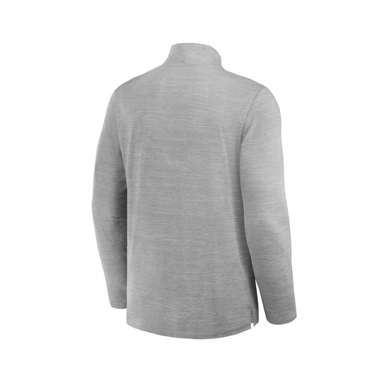 Men's Heather Gray Pittsburgh Steelers Clutch Quarter-Zip Pullover Sweatshirt