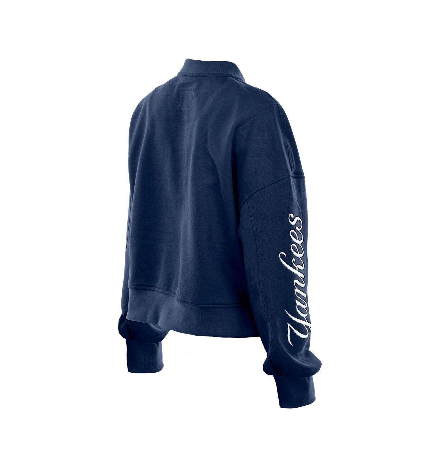 Женская куртка New Era X Alpha Industries Navy New York Yankees Cropped Full-Zip — фото 4