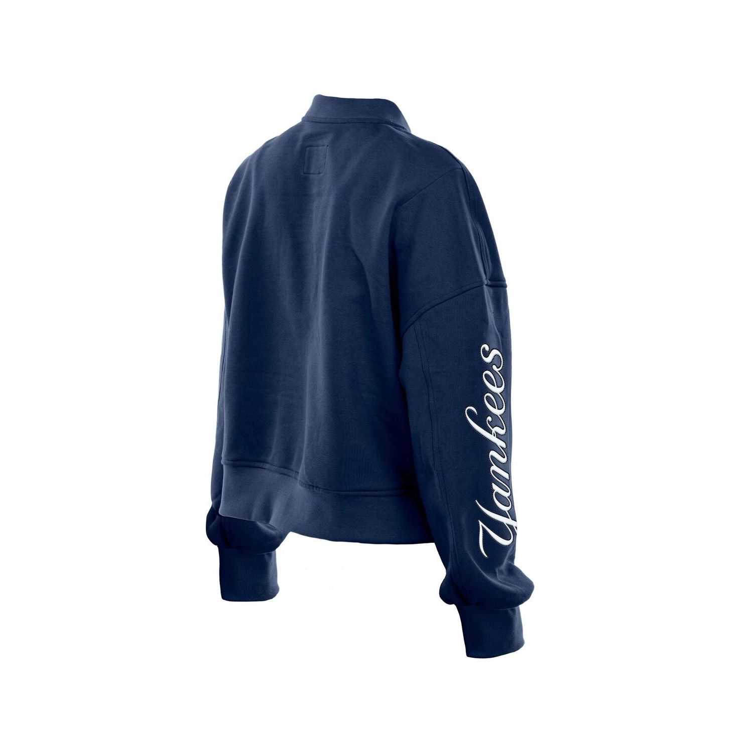X Alpha Industries Women's Navy New York Yankees Cropped Full-Zip Jacket